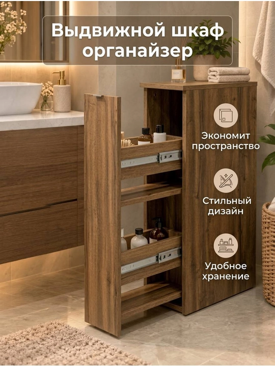 Vanna xona uchun tumba, ixcham, 75x45x25 sm - 