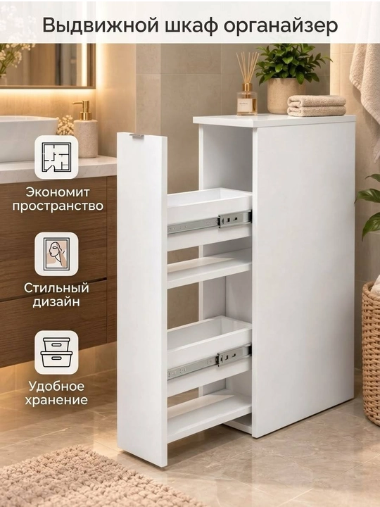 Vanna xona uchun tumba, ixcham, 75x45x25 sm - 