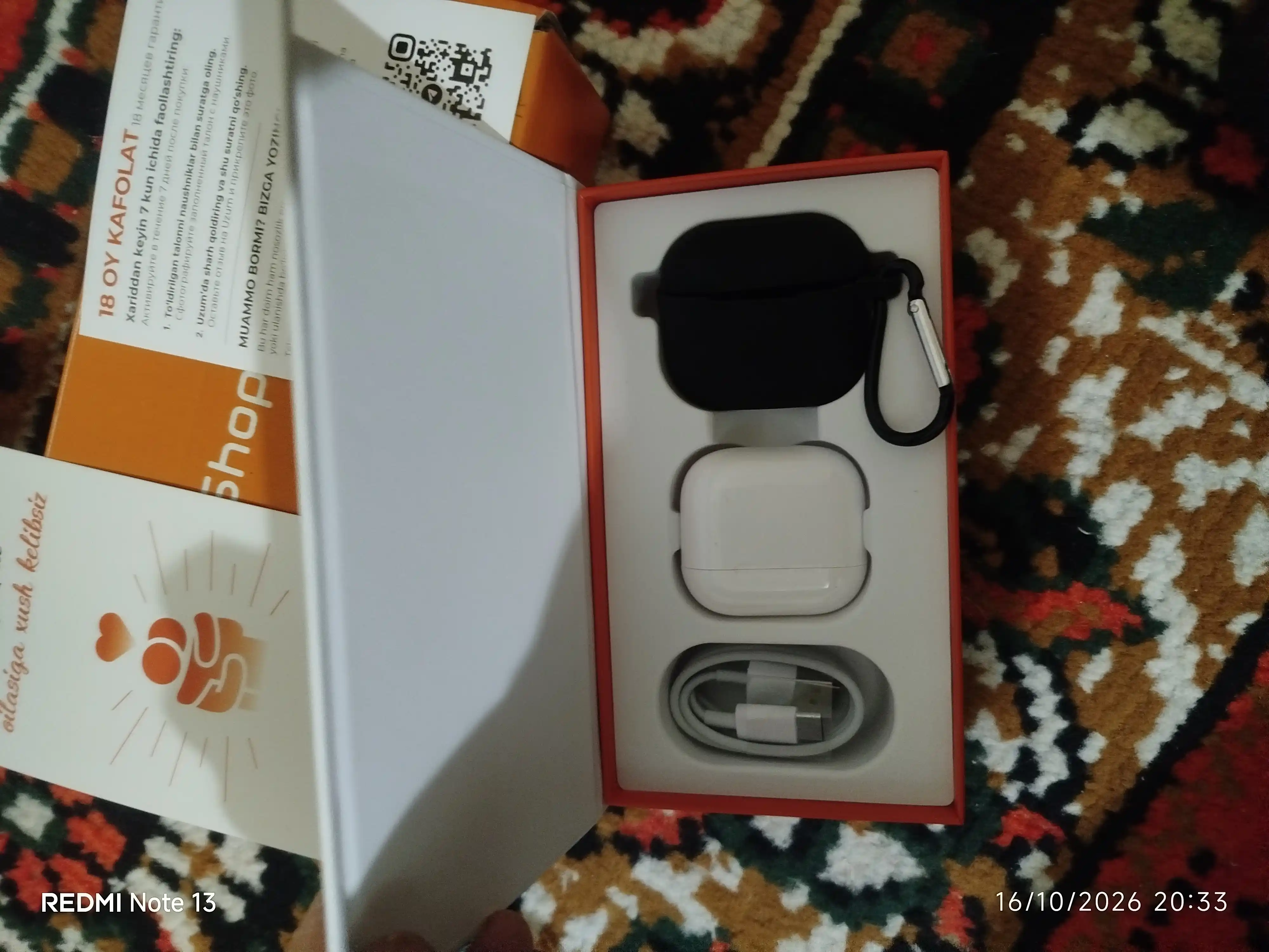 ShopLand Pods 4 ANC + ENC simsiz quloqchinlar, vakuumsiz, mikrofonli, iPhone va Android