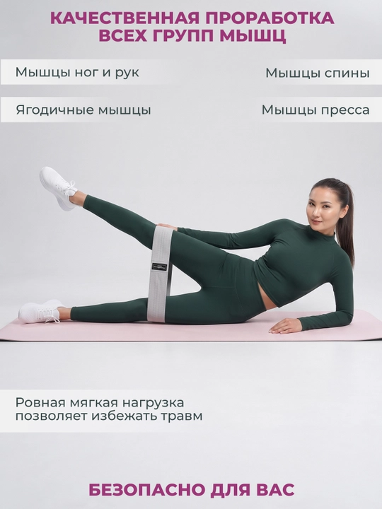 Фитнес резинки для ног и ягодиц, набор эспандеров 5 штук, для йоги и тренировок