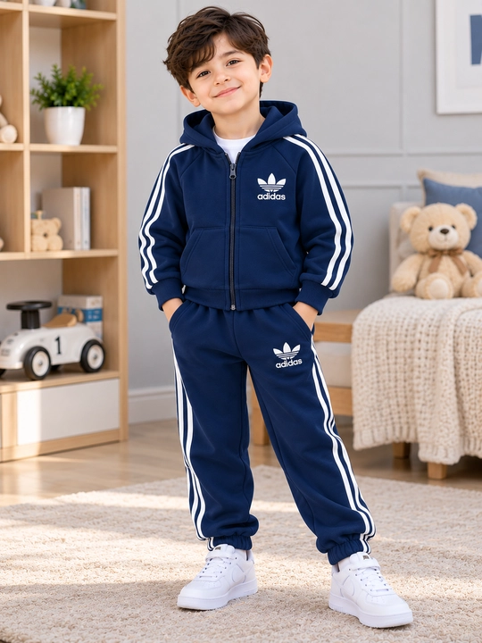 Детский зимний спортивный костюм Adidas, теплая двойка, для мальчика 5–7 лет - 