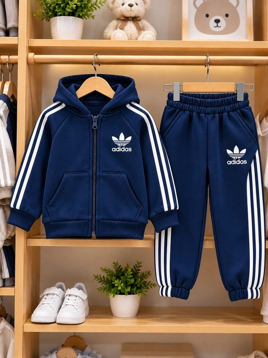 5-7 yoshli o‘g‘il bolalar uchun Adidas qishki sport kostyumi, issiq 2 baho