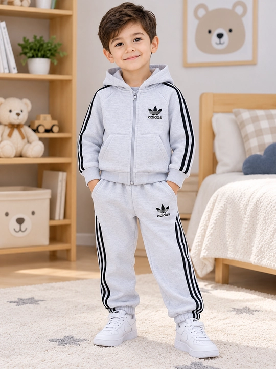 Детский зимний спортивный костюм Adidas, теплая двойка, для мальчика 5–7 лет - 