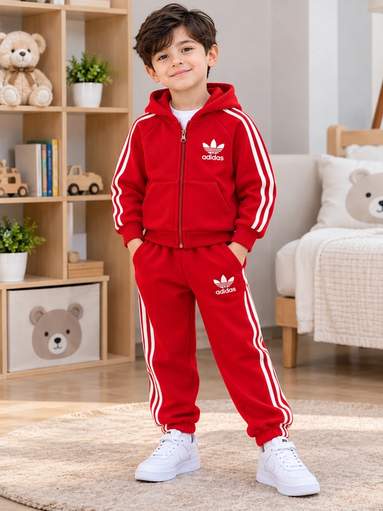 Детский зимний спортивный костюм Adidas, теплая двойка, для мальчика 5–7 лет - 