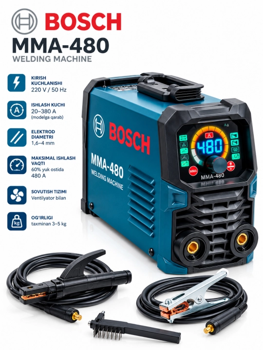 Payvandlash mashinasi invertorli Makita  MMA 480 Professional - 