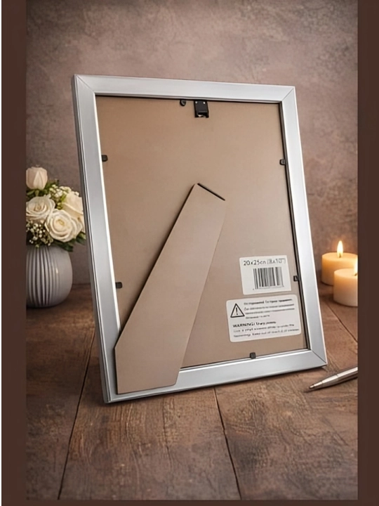 Rasm uchun Ramka. 20x25sm MDF Yog‘och Materialidan, Mustahkam Qisqichlar Bilan!