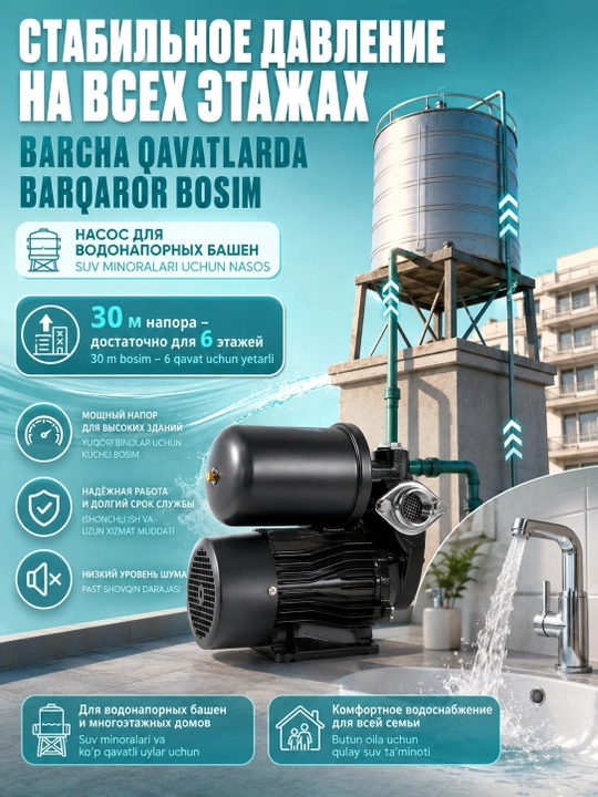 MOON permanent magnet frequency pump, suv nasosi 370W, 550W, suv nasos pompa