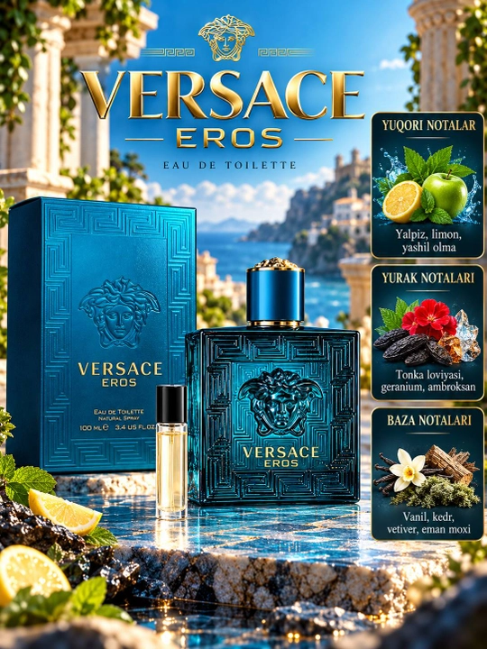 Versace Eros для мужчин Стойкий и ароматный парфюм от: ATIRCHI.UZ - 