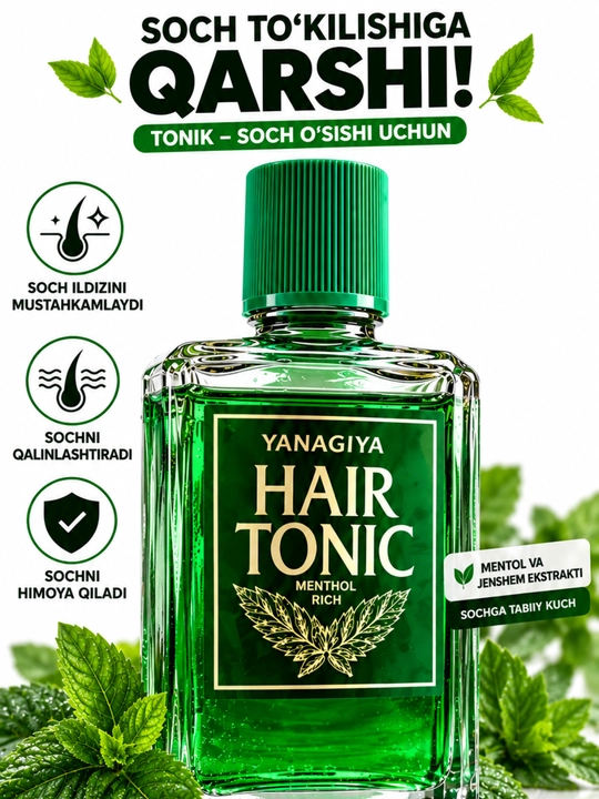 Soch to'kilishiga qarshi va o'sishi uchun tonik-YANAGIYA Hair Tonic - 