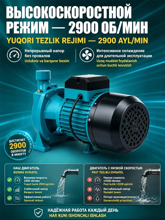 Suv nasosi MOON MHF-4AMT / 5AMT, 220V 50Hz, Santrifug nasos