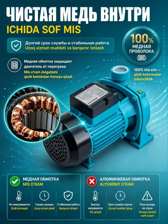 Suv nasosi MOON MHF-4AMT / 5AMT, 220V 50Hz, Santrifug nasos