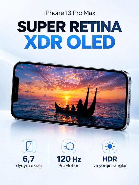 Смартфон Apple iPhone 13 Pro Max 128GB 256GB 512GB 1TB, 5G, OLED 120Hz, A15 Bionic