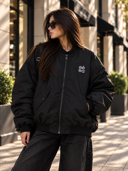 Утеплённый бомбер унисекс Oversize—стильный и комфортный, стандартный размер 42-50