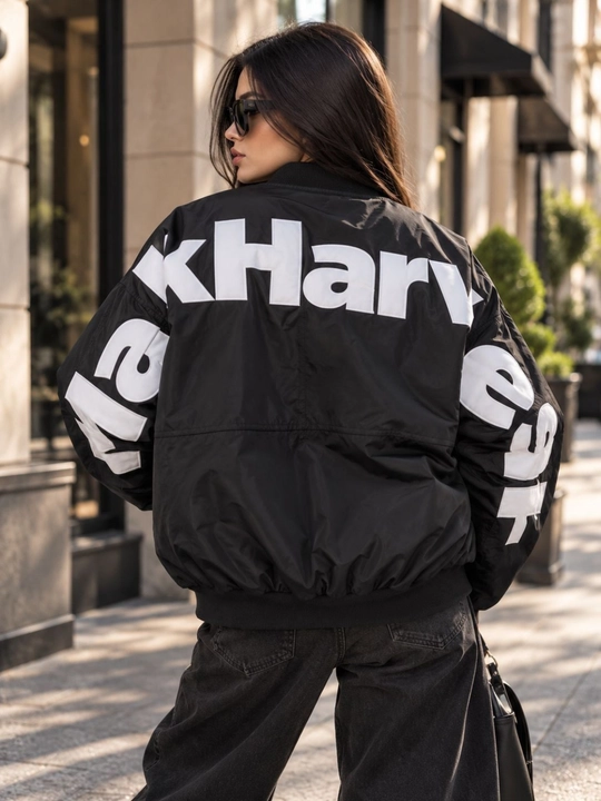 Утеплённый бомбер унисекс Oversize—стильный и комфортный, стандартный размер 42-50