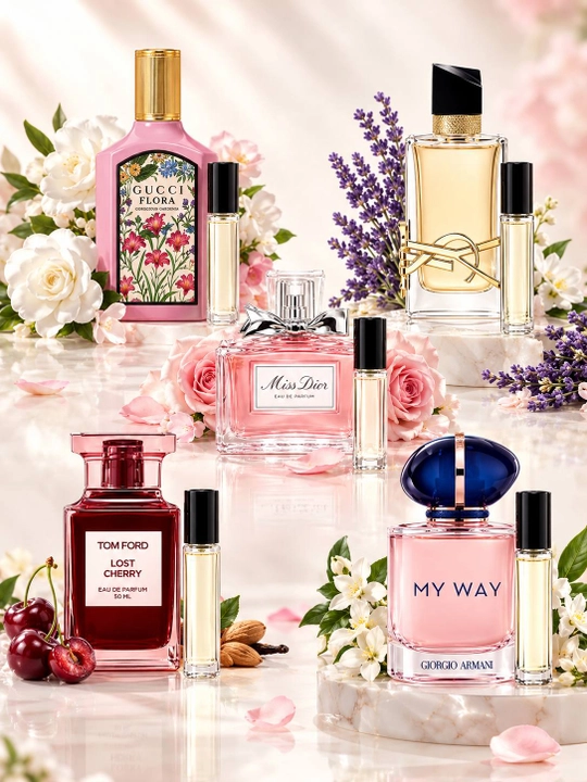 Набор женских духов: Libre, Lost Cherry, Gucci Flora, Miss Dior, My Way — 5 в 1 - 
