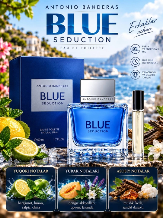 Antonio Banderas Blue Seduction — лёгкие и притягательные мужские ароматы - 