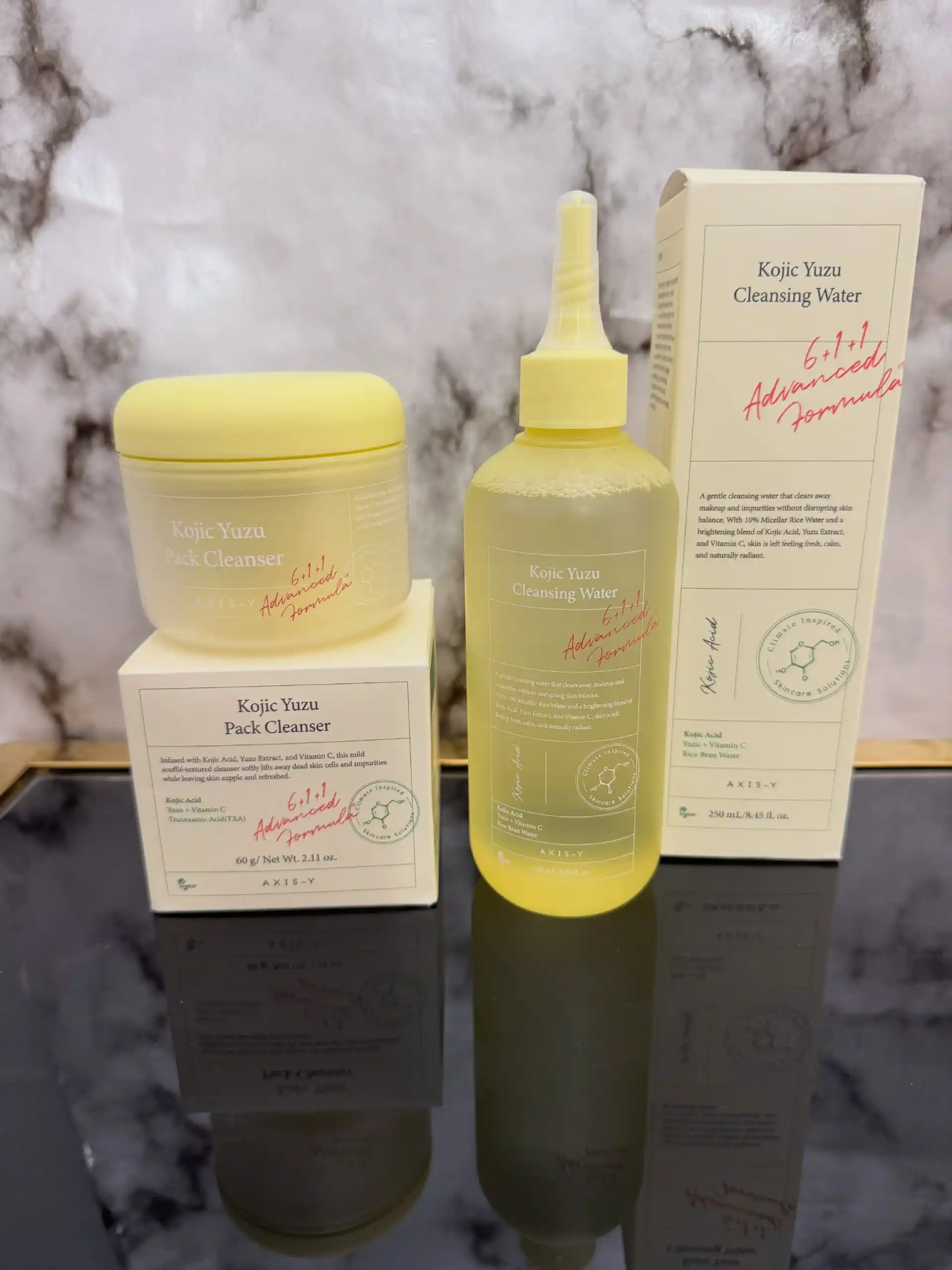 Yuz yuvish maska-penka AXIS-Y Kojic Yuzu Cleanser 3 in 1, oqartiruvchi,qora nuqtaga qarshi
