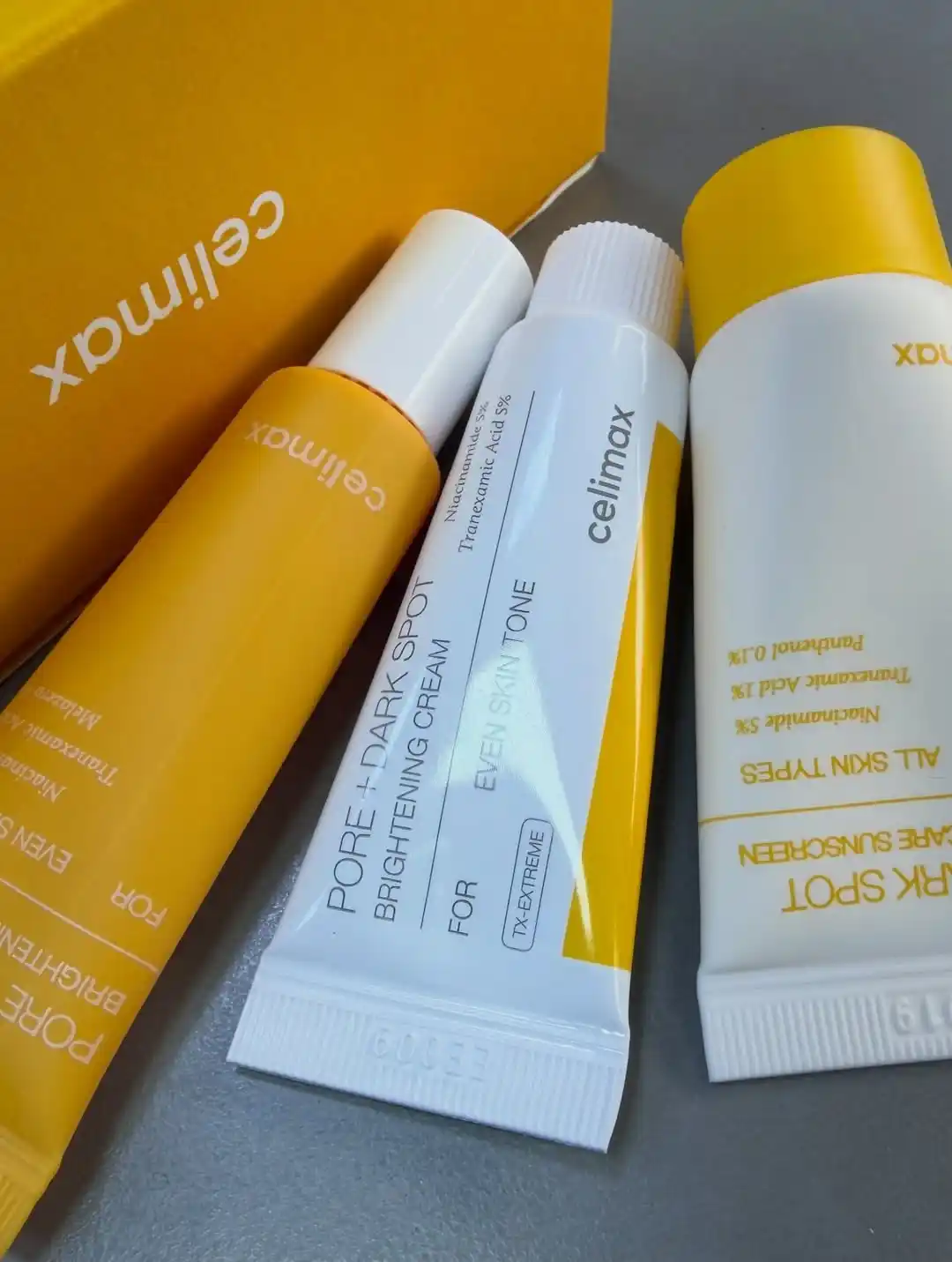 Celimax набор миниатюр для лица: Noni, Dual Barrier, Dark Spot — тонер, крем, сыворотка
