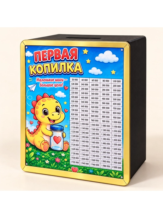 Копилка из фанеры для денег и монет — Мечтай Копи Достигай - 