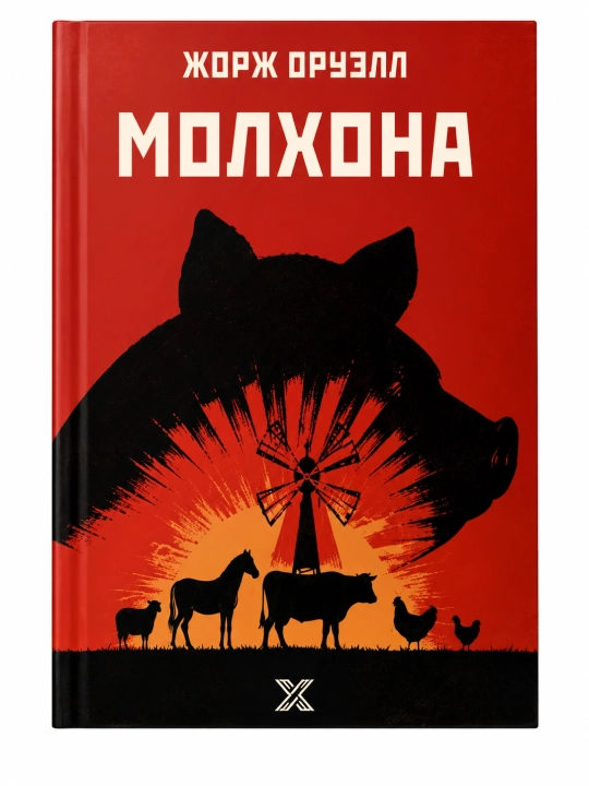 Книга Молхона - Джордж Оруэлл, сатира, на узбекском, латиница, мягкая обложка - 