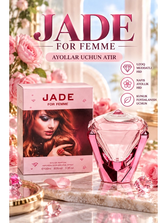 Парфюмерная вода для женщин Jade For Femme, Laroma, 100 мл