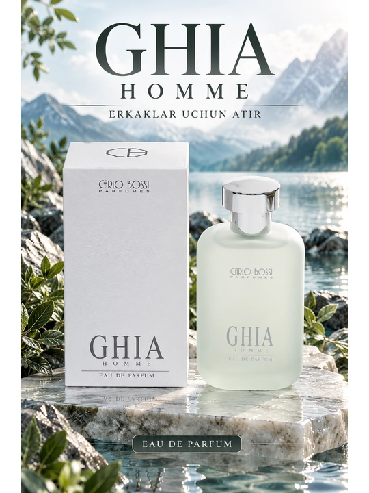 Parfyumlangan suv Carlo Bossi Ghia Homme, erkaklar uchun, 100 ml