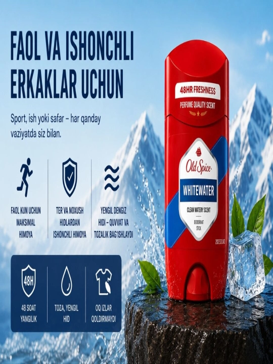 Erkaklar va yigitlar uchun dezodorant, talabalar uchun, yoz uchun, 48 soat himoya - 