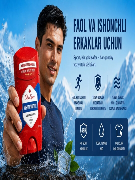 Erkaklar va yigitlar uchun dezodorant, talabalar uchun, yoz uchun, 48 soat himoya