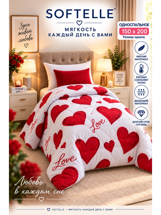 Мягкое зимнее одеяло,Plant-Satin, пушистое, толстое, 150×220 и 200×220 см, вес 1,8кг и 3кг