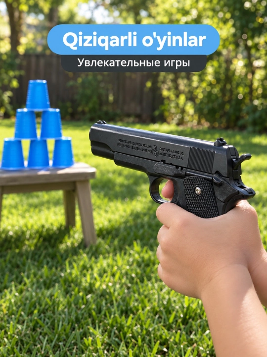 Игрушечный пистолет металлический с орбизами, орбизный бластер для мальчиков