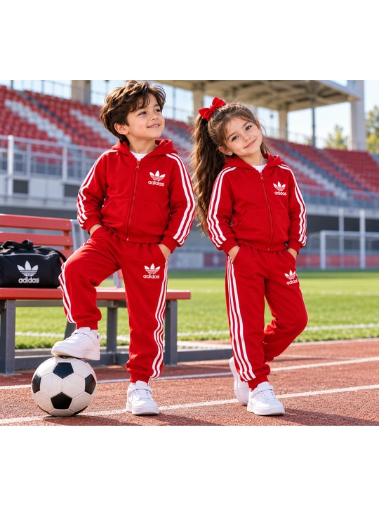 Adidas bolalar sport kostyumi, kofta va shim, 5-7 yosh