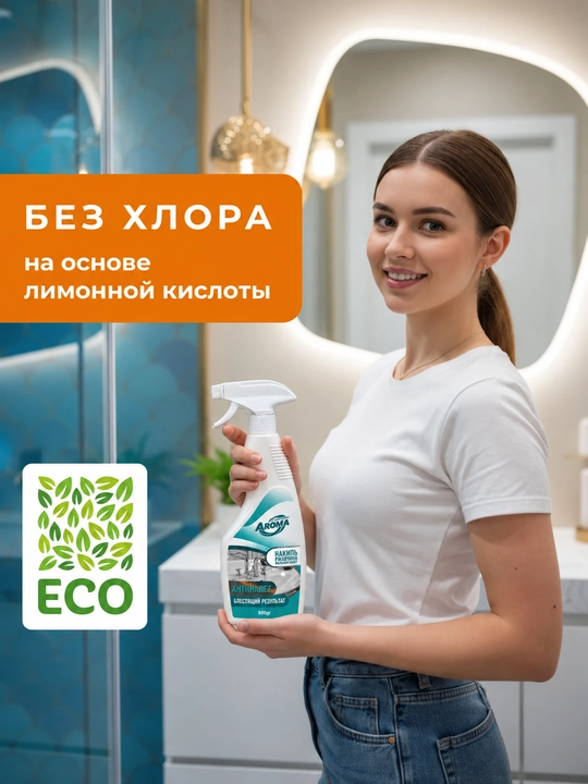 AROMA Antinalet — ohak, zang va sovun qoldiqlariga qarshi tozalovchi sprey, 500 g