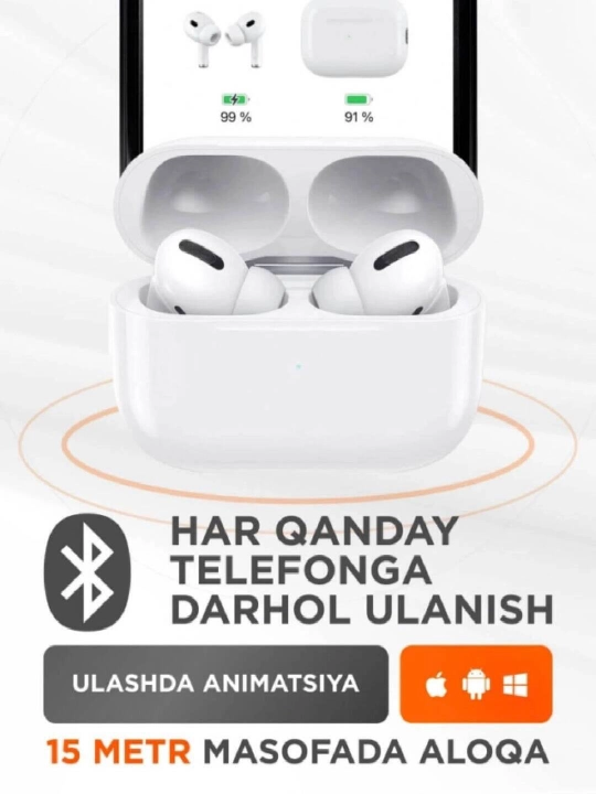 Беспроводные наушники Pods Pro 2 , Bluetooth, сенсорные, для iPhone и Android