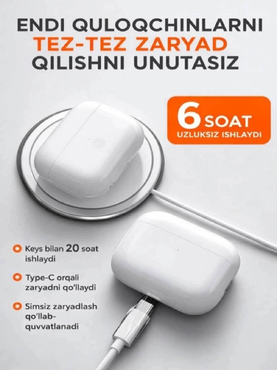 Беспроводные наушники Pods Pro 2 , Bluetooth, сенсорные, для iPhone и Android
