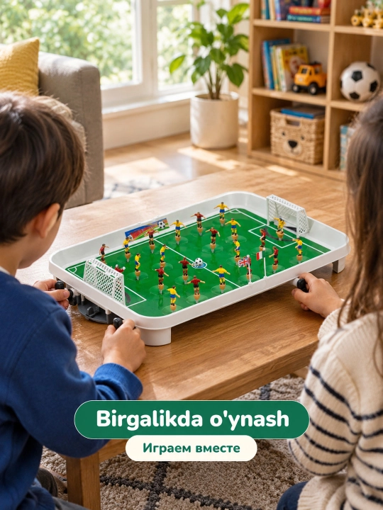 Stol futboli — bolalar va oila uchun futbol stol oyini, 3+