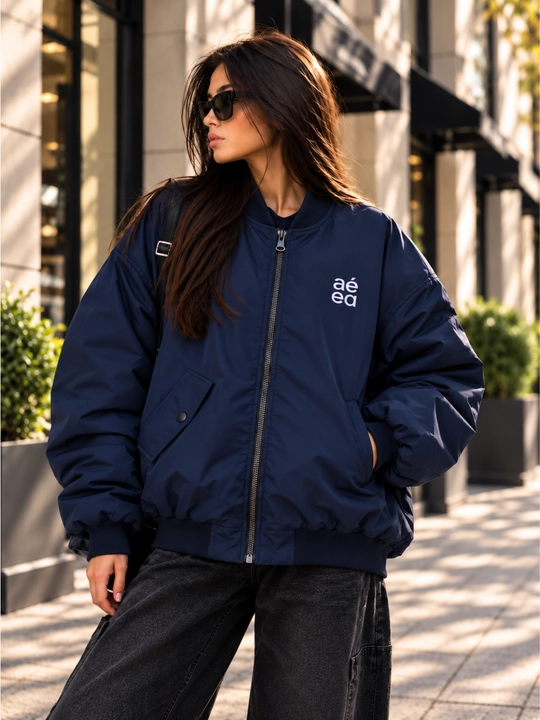 Утеплённый бомбер унисекс Oversize—стильный и комфортный, стандартный размер 42-50
