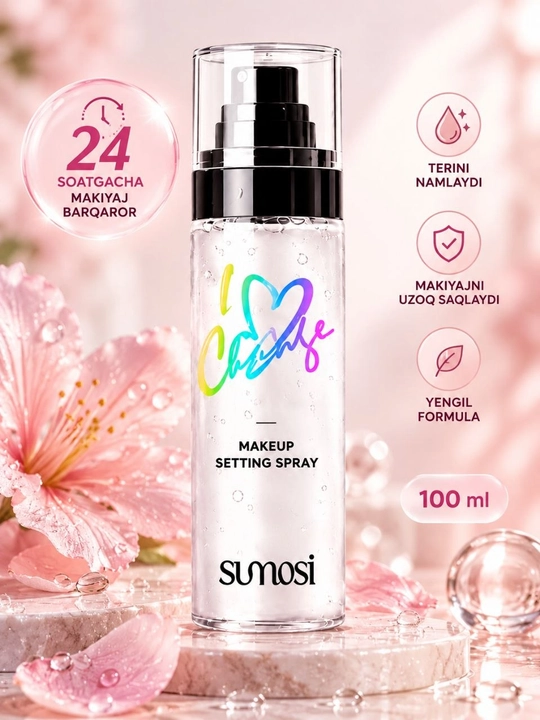 Makiyaj uchun fiksatsiyalovchi sprey - 100 ml - 