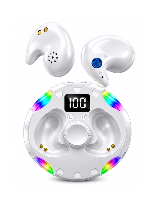 Buds Pro7 simsiz quloqchin, Bluetooth 5.4, LED displeyli zaryadlash qutisi, oq rang