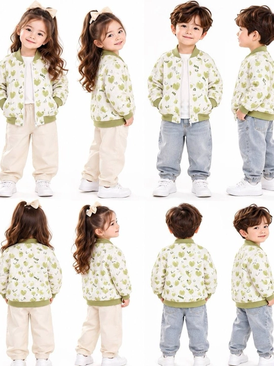 Qiz va o`g`il bolalar uchun zamonaviy pinterest bomber, vetrofka