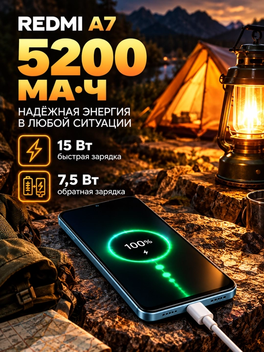Redmi A7 3/64GB smartfoni, 5200 mAh batareya, 120Hz ekran