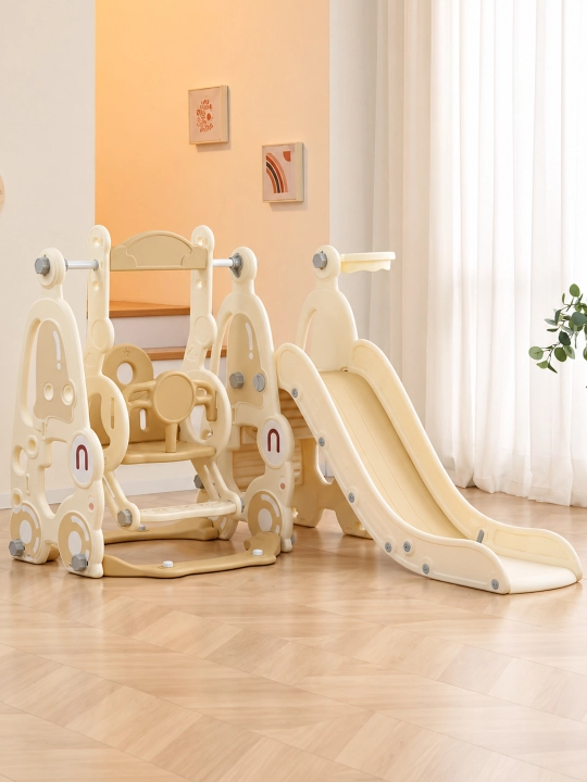 Детский игровой комплекс, с горкой, качелями и баскетболом