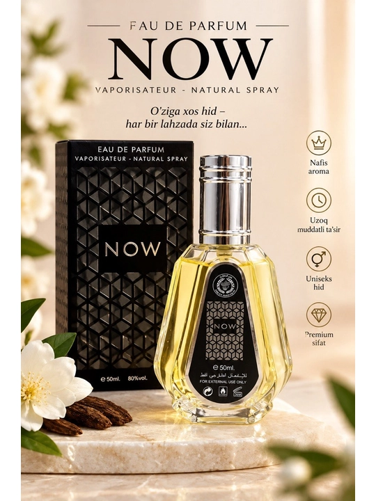 Erkaklar va ayollar uchun parfyum suvi Now Rave , 50 ml