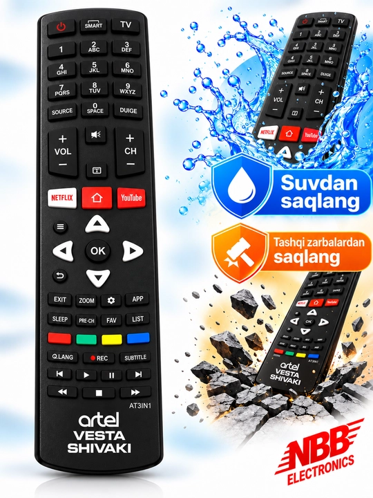 Универсальный пульт для телевизоров Artel,Vesta,Shivaki, пульт для Smart TV, пульт для ТВ.