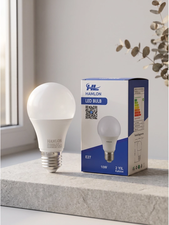 Sferik lampa A-tipi 10 Vt va 12 Vt 6500 K