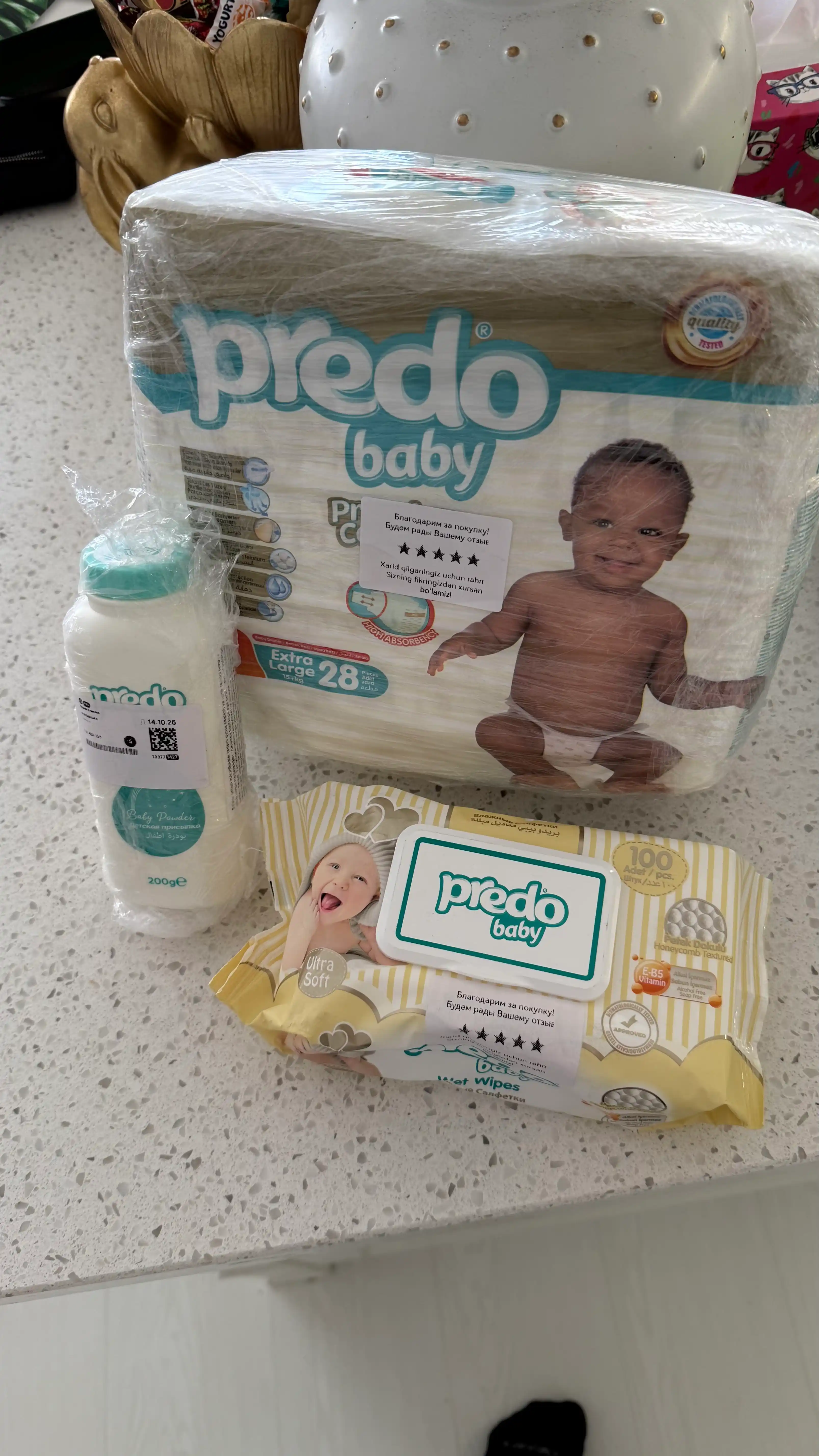 Predo Baby детские подгузники на липучках – мягкие, гипоаллергенные, размеры 1-6