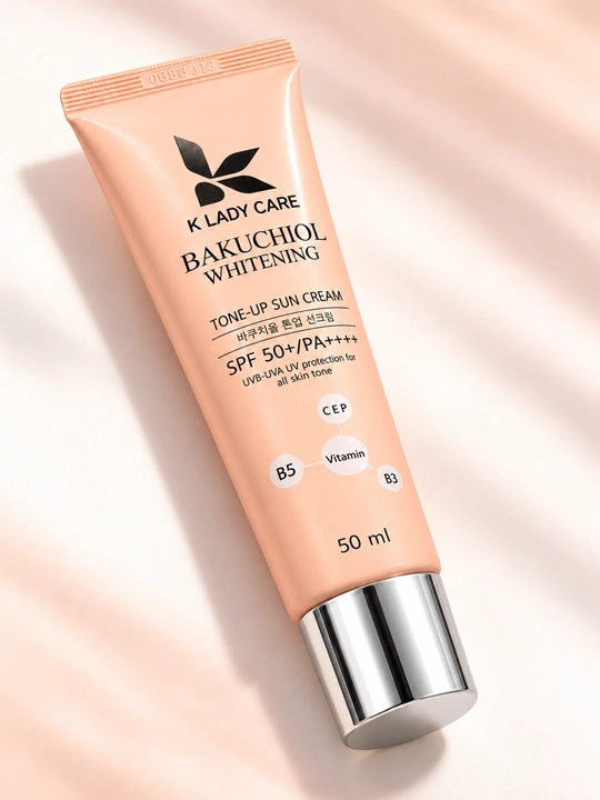 Солнцезащитный крем для лица SPF 50+ PA++++, с бакучиолом, тональный эффект, 50 мл