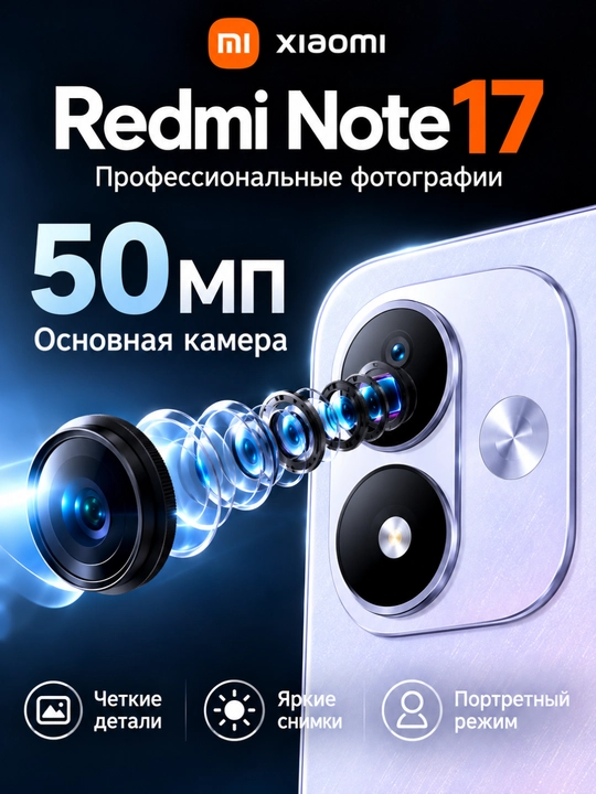 Redmi Note 17 4G 8/256GB smartfoni, 7700 mAh akkumulyator, 120Hz AMOLED