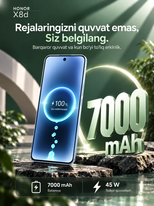 Смартфон HONOR X8d, NFC, 8/128/256 ГБ