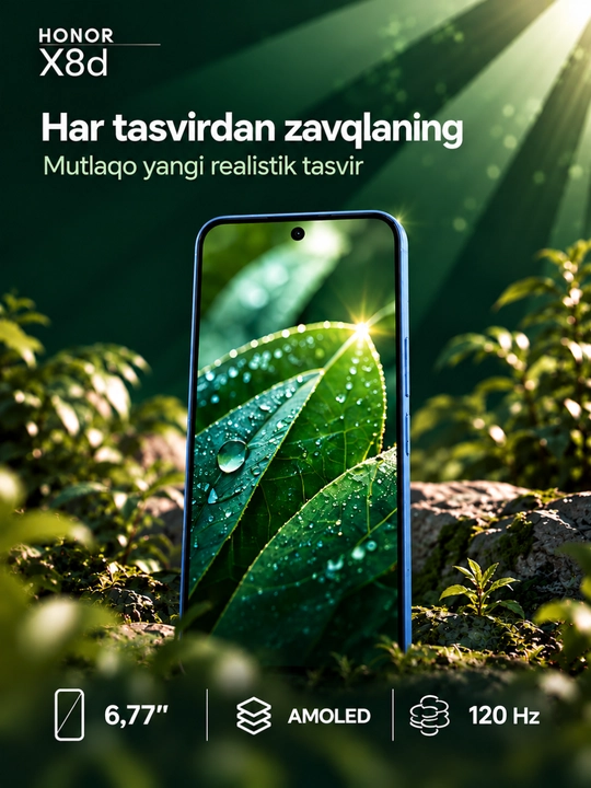 Смартфон HONOR X8d, NFC, 8/128/256 ГБ