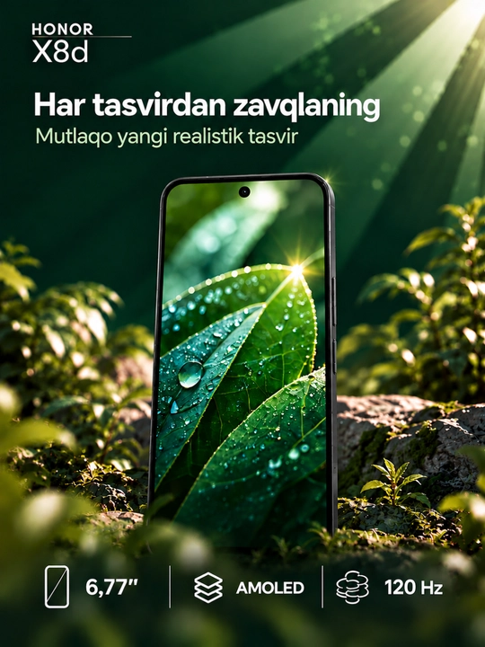 Смартфон HONOR X8d, NFC, 8/128/256 ГБ